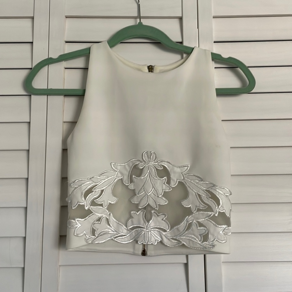 White crop top